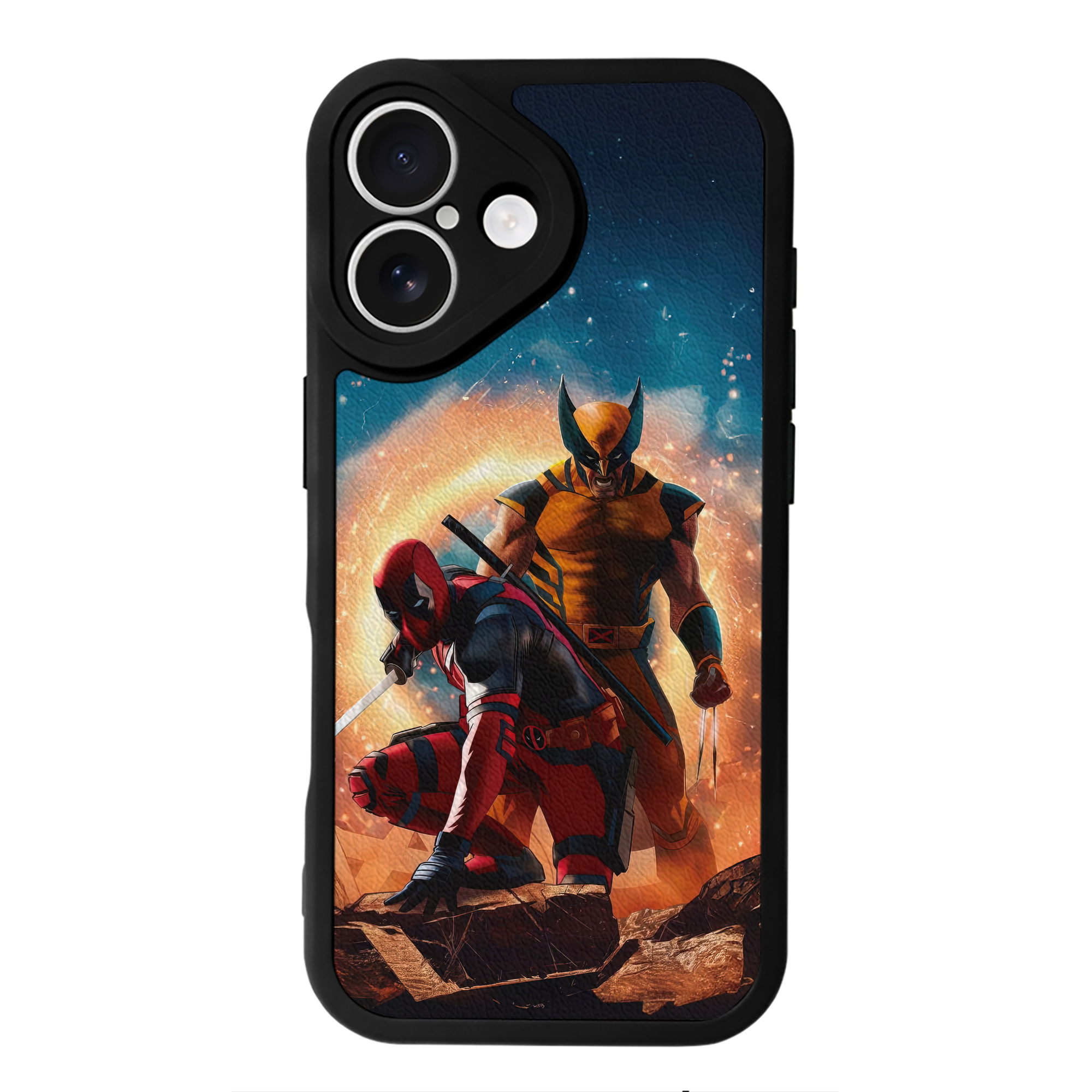 （画像用） Deadpool デッドプール 【iPhone 16シリーズ対応】シリコンスマホケース（レザー調） 材質：シリコン
